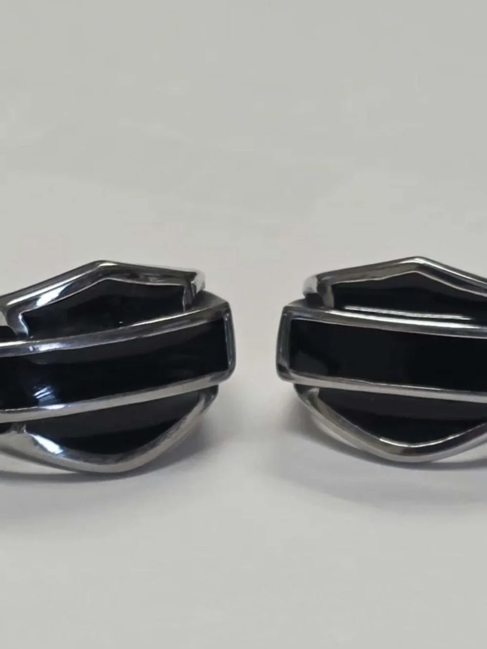 Unisex-The Shield - Stainless Steel Ring with Black Onyx.